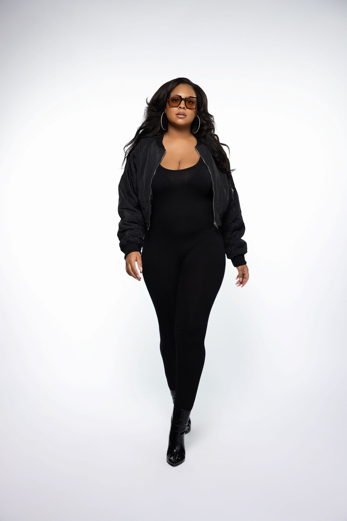 Black Flight Lined Bomber Jacket