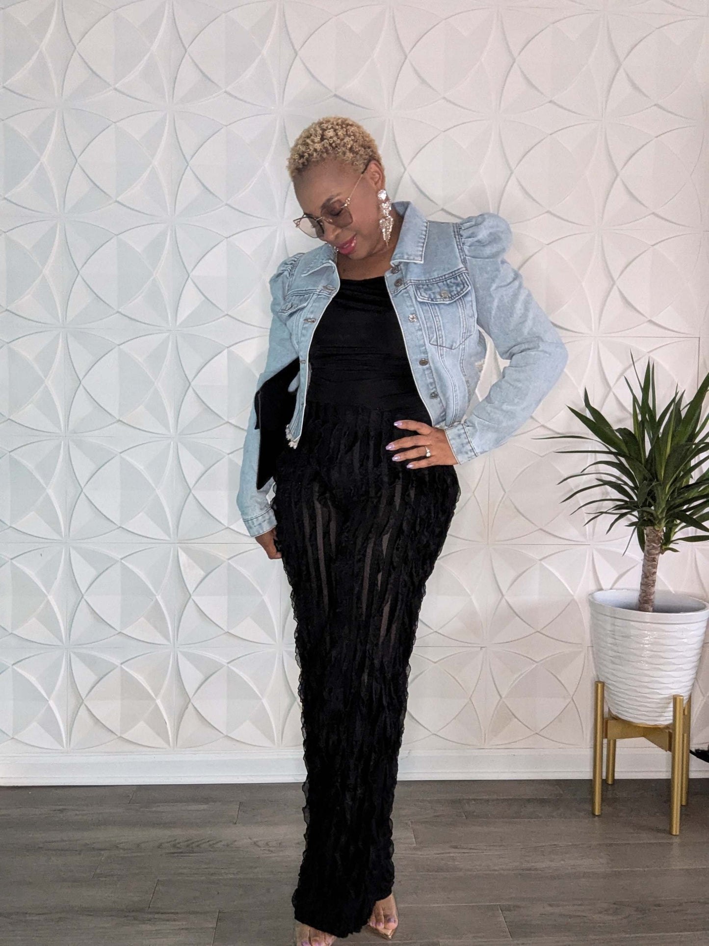 Puff Sleeve Denim jacket