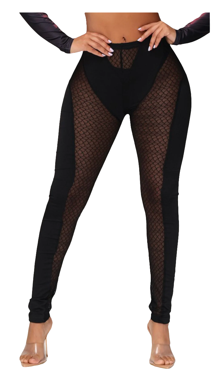 Bardi Black Lace Leggings